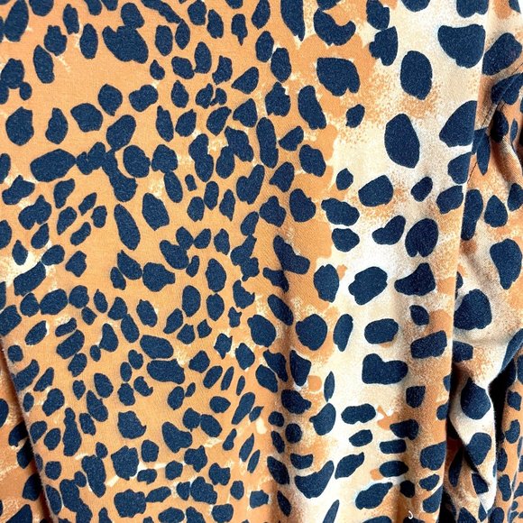 1990s vintage leopard print tunic - size 1X - Picture 2 of 7